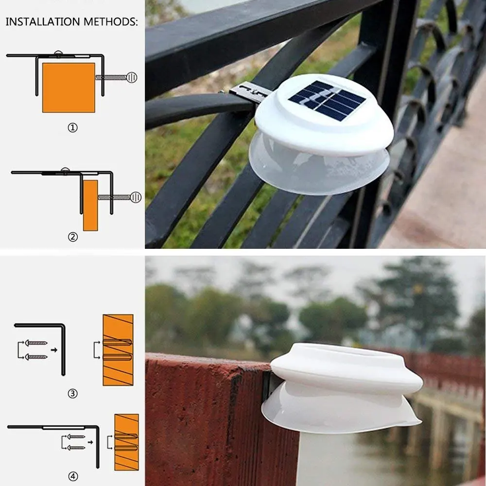 3 светодиодный уличный светильник на солнечных батареях s лампа около желоба