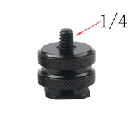 50pcslot 14 tripod mount screw with double layer to flash hot shoe adapter holder mount photo studio accessories with track
