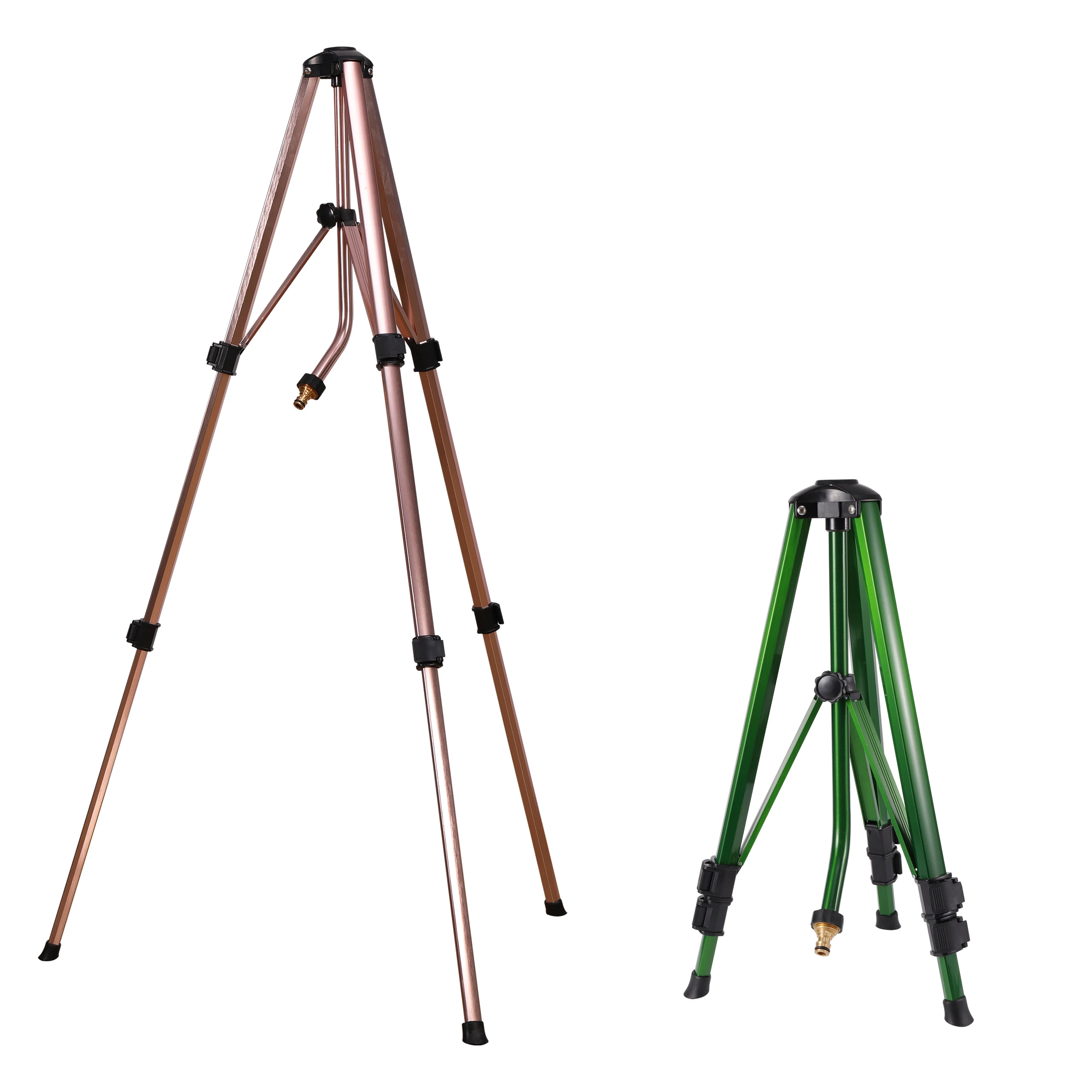 Aspersor telesc&oacute;pico de hilo femenino de 1/2 pulgadas, tr&iacute;pode de impulso, altura ajustable, 50 ~ 130cm, soporte para aspersores de jard&iacute;n-0
