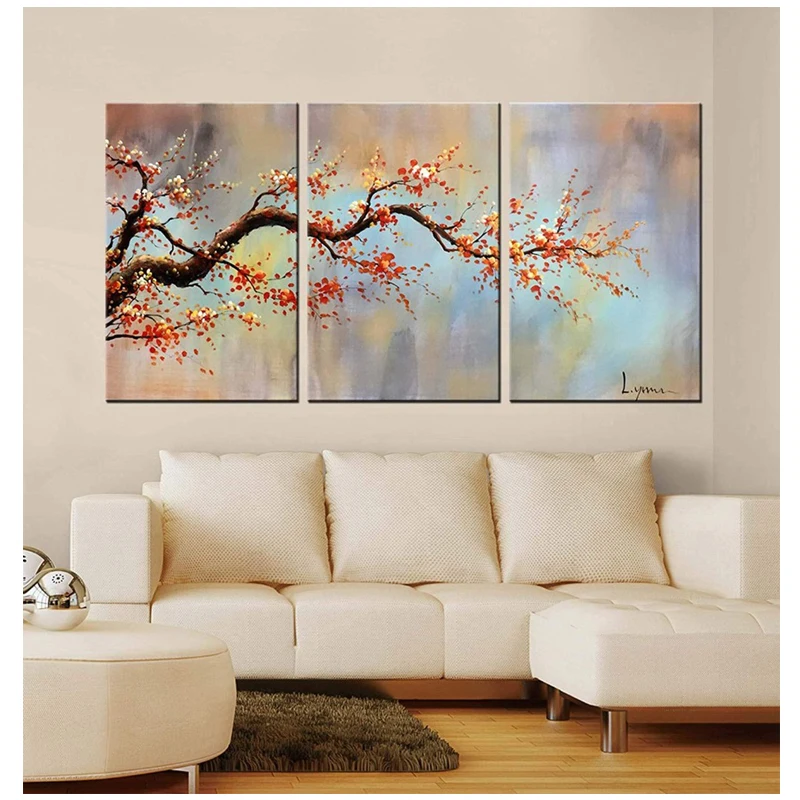 

Diy 5d Diamond Painting flower Plum Blossom 3Pieces Diamond Mosaic Stitch Diamond Embroidery Handmade Wedding DecorationZP-2737