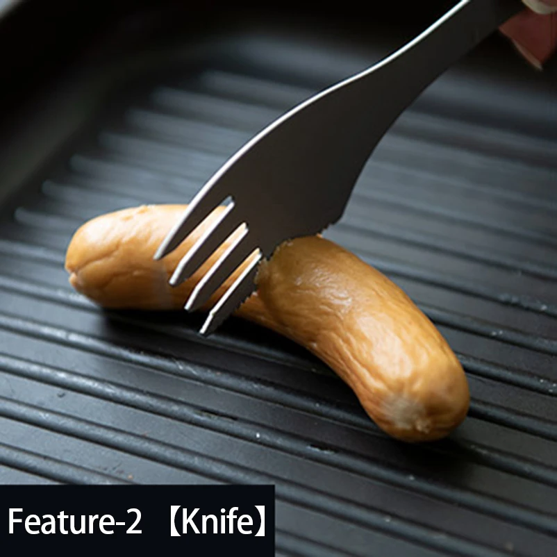 NatureHike титановая многоинструментальная вилка, нож, ложка 3 в 1 Spork сверхлегкие многофункциональные столовые приборы для кемпинга, походные столовые приборы