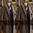 Мужской Тренч, длинная куртка, мужское богемное стеганое зимнее пальто, мужская куртка, мужское зимнее пальто