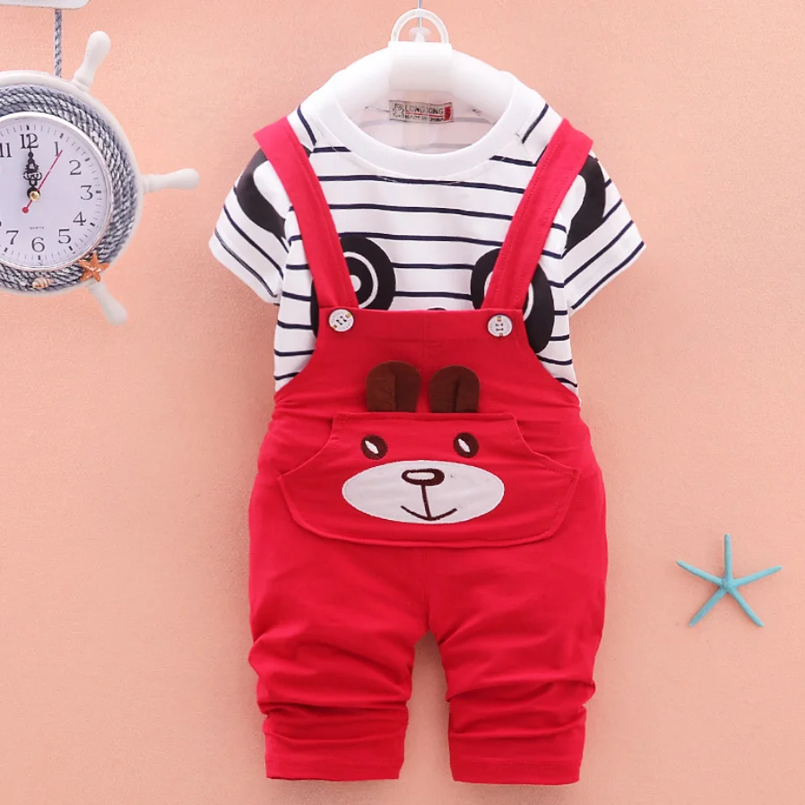 Детские Малыш футболки для девочек футболка с короткими рукавами + штаны