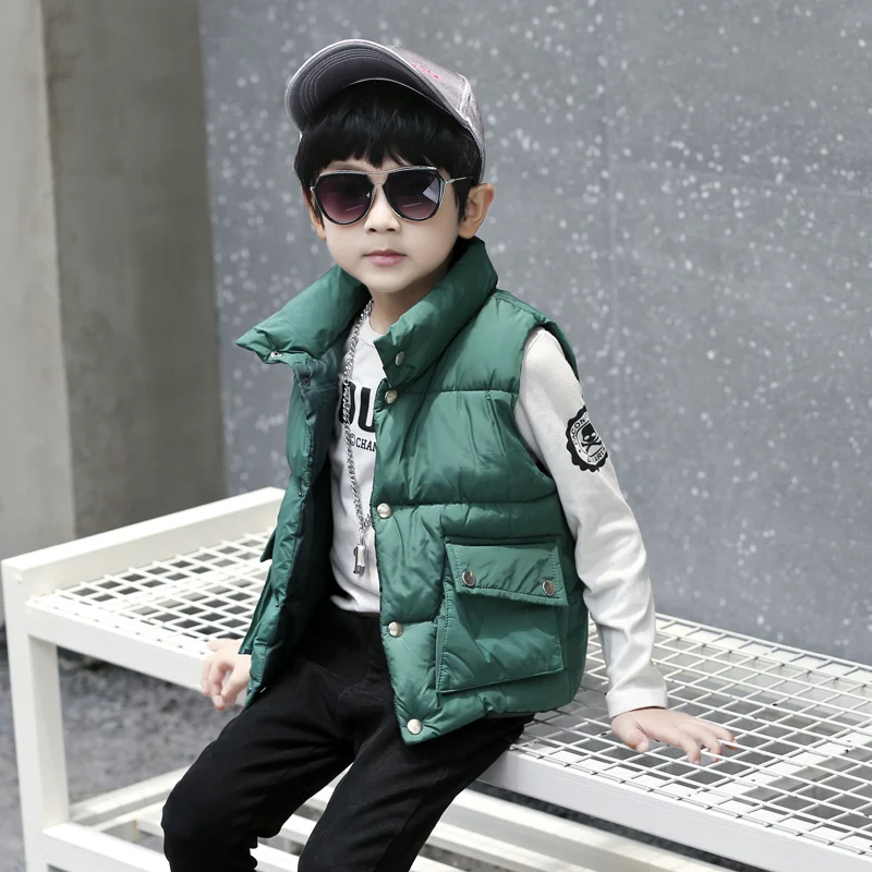 От 3 до 8 лет новинка 2019 зимний плотный теплый жилет с хлопковой подкладкой для