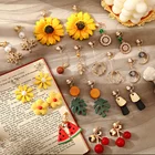 Женские клипсы в форме цветка, элегантные серьги-клипсы в Корейском стиле для девочек