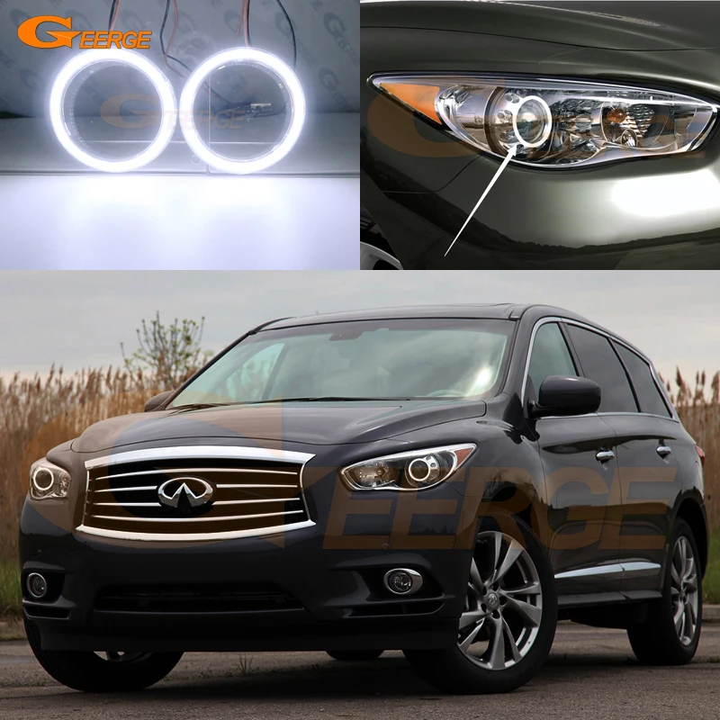 

For Infiniti QX60 JX35 2011 2012 2013 2014 2015 Excellent Ultra bright COB led angel eyes kit halo rings Day Light