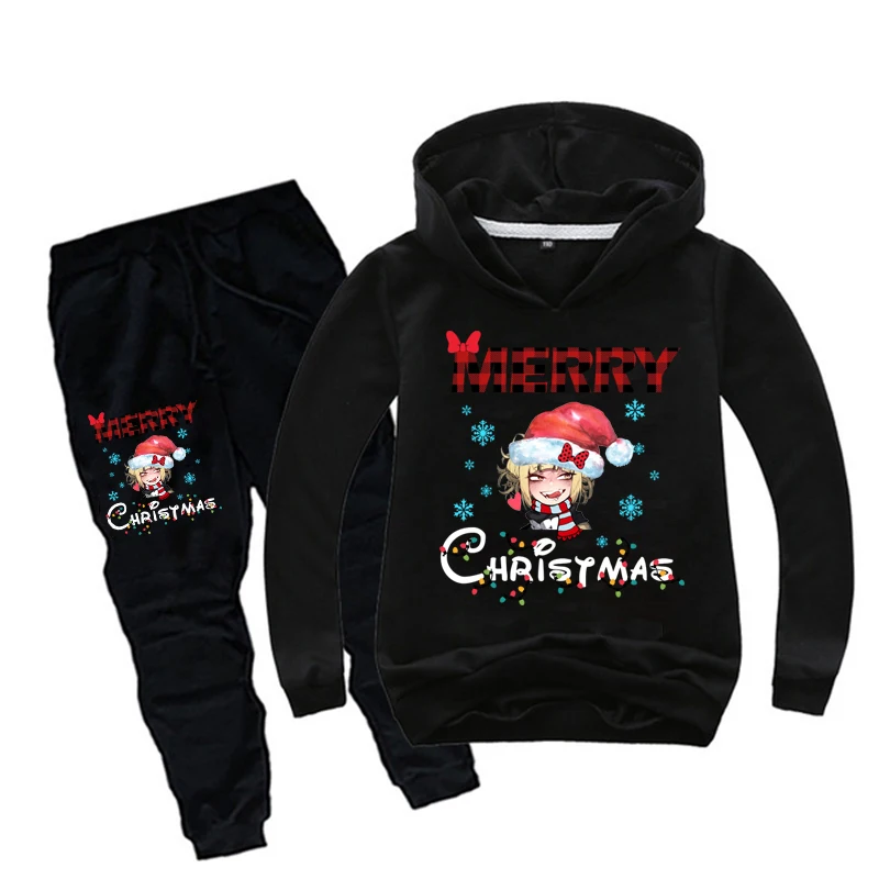 

Christmas Himiko Toga Children's Clothes Sets Boys Hoodies Long Pants 2 Pieces Clothing Sets My Hero Academia Children's Clothes