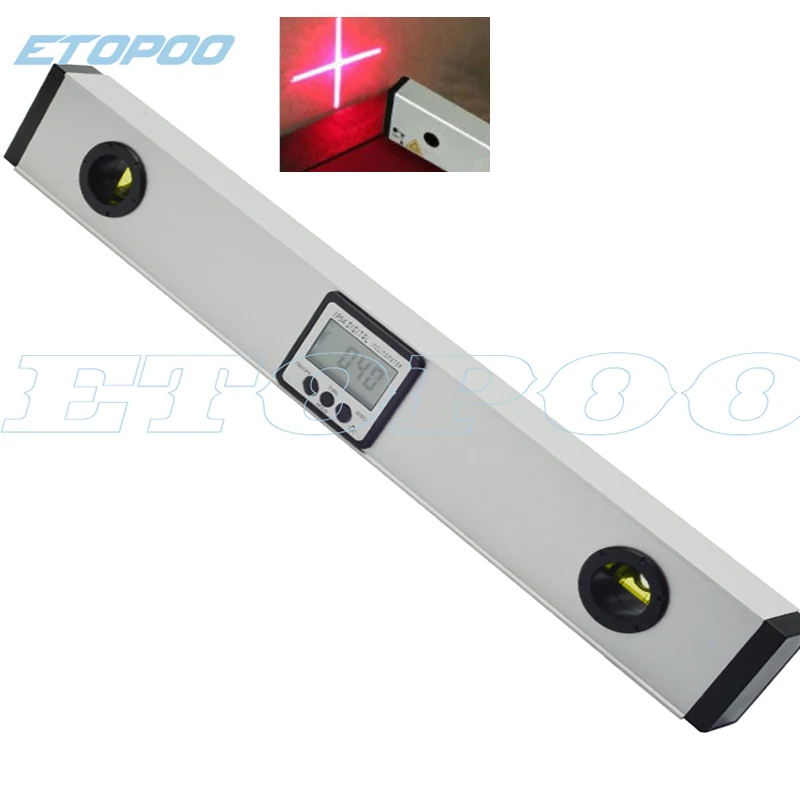 Spirit Level 600mm Digital Laser Ruler Angle Gauge Finder Horizontal Vertical Cross Line Leveler Pro Measuring Tape | Инструменты