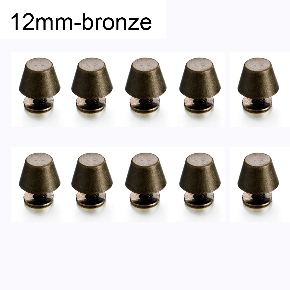 C bronze 12mm 10 шт. металлические закрытые звезды заклепки Ткань Кнопка одежды Скрапбукинг ремесла шляпа мешок обувь брюки DIY украшения аксессуары инструменты - Цвет: C bronze 12mm
