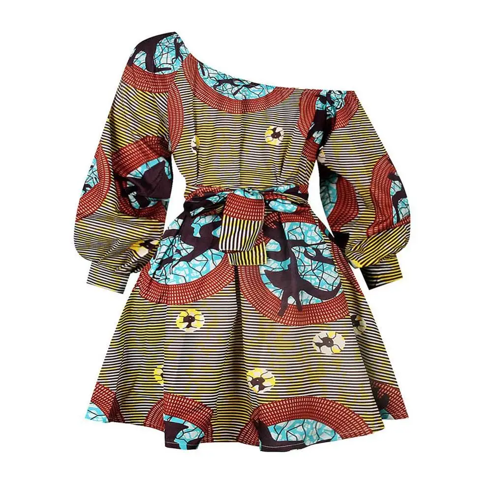 Kanga Clothes-Brown1 BOHISEN Дашики африканские платья для женщин без рукавов праздничное платье для девочек Базен одежда Анкара богатые топы летние африканские женщины - Цвет: Kanga Clothes-Brown1