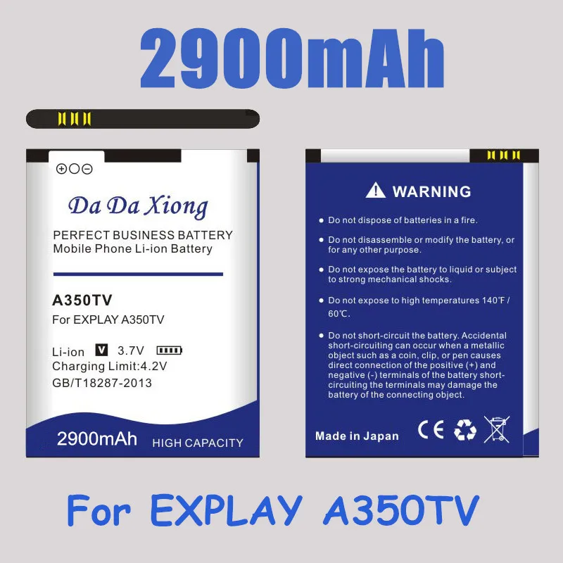 Высококачественные 2900mAh A350TV Мобильный телефон батареи подходят для Explay battery|mobile