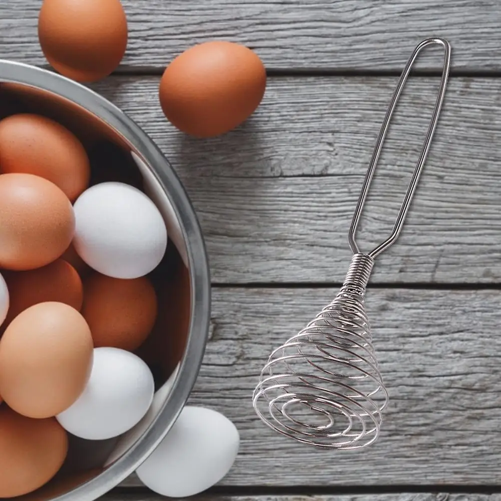 Венчик с пружинной катушкой из нержавеющей стали ручной венчик для взбивания яиц