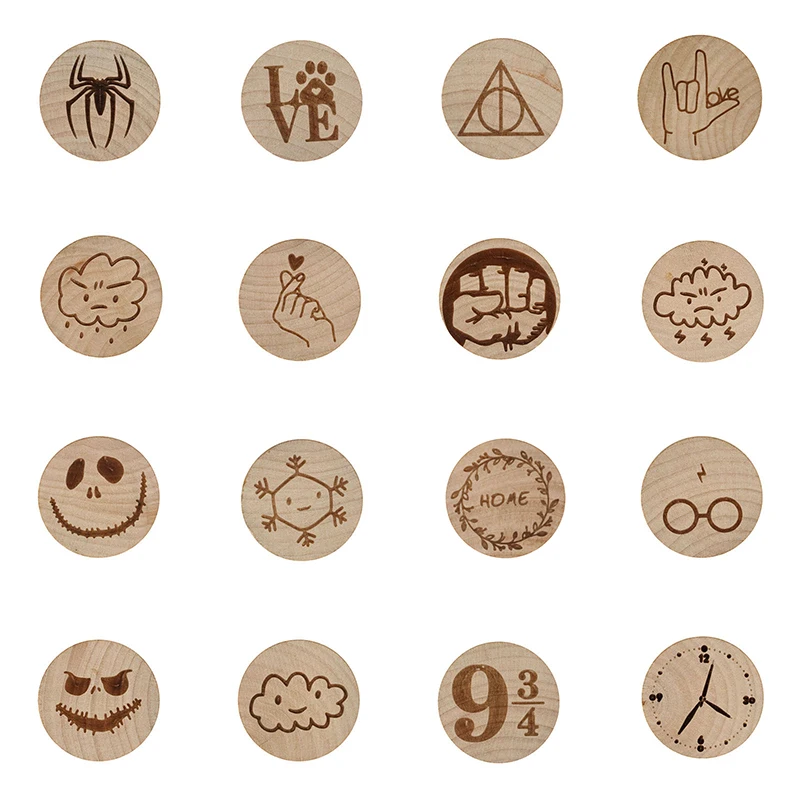 5PC Wood Round Fridge Magnet Refrigerator Bottles Beer Opener Creative Stick Drawing Wooden Magnets Decor|Магниты на холодильник|