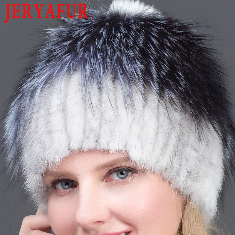 Frauen neue зима pelz hut mit kapuze kopf authentische nerz und silber fuchs blume design hohe qualitaliyat pelz|Женские Skullies и