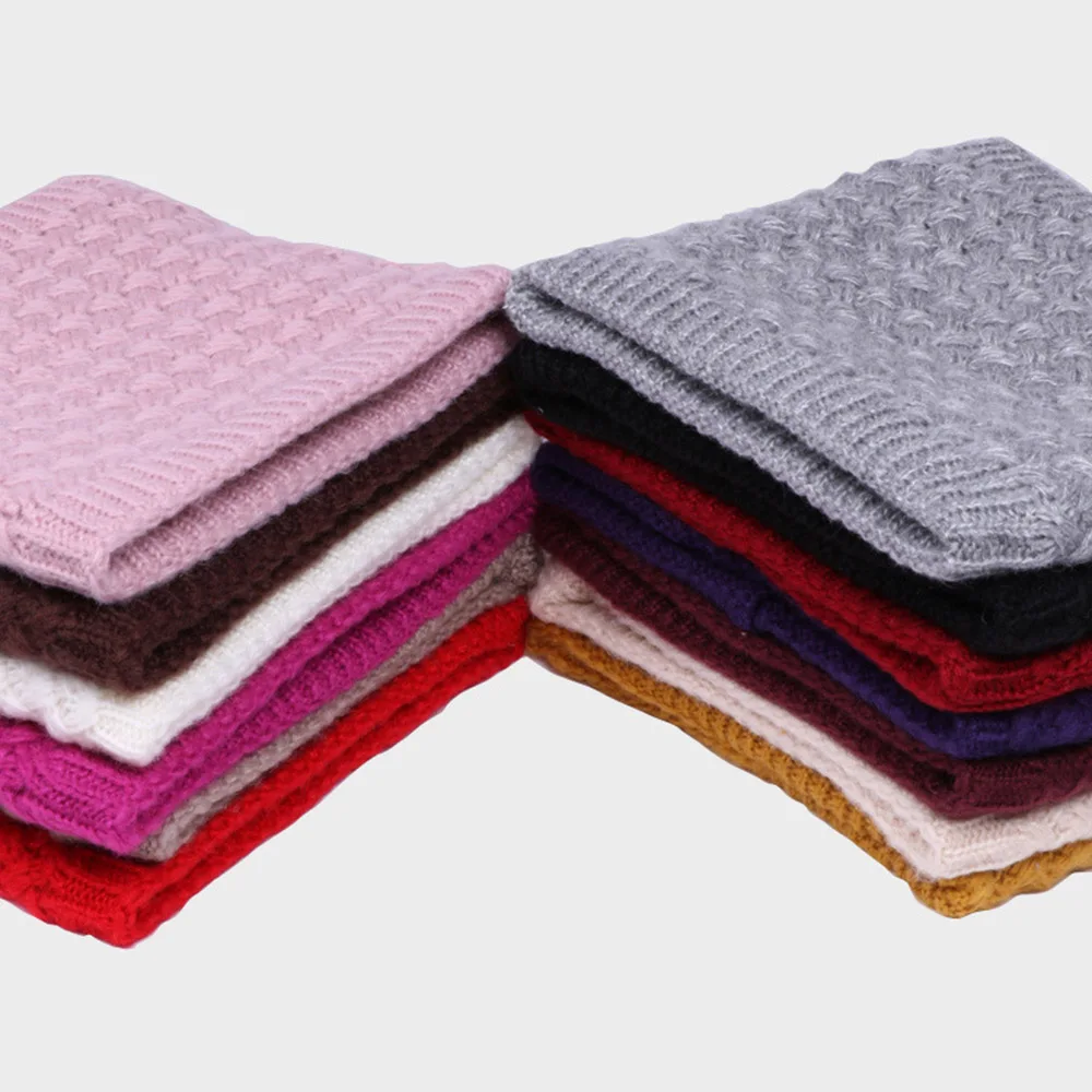 Зимний теплый матовый вязаный шейный шарф-петля, уплотненная теплая круглая обертка, шарф-хомут с петлей, женский шарф для катания на лыжах и альпинизма