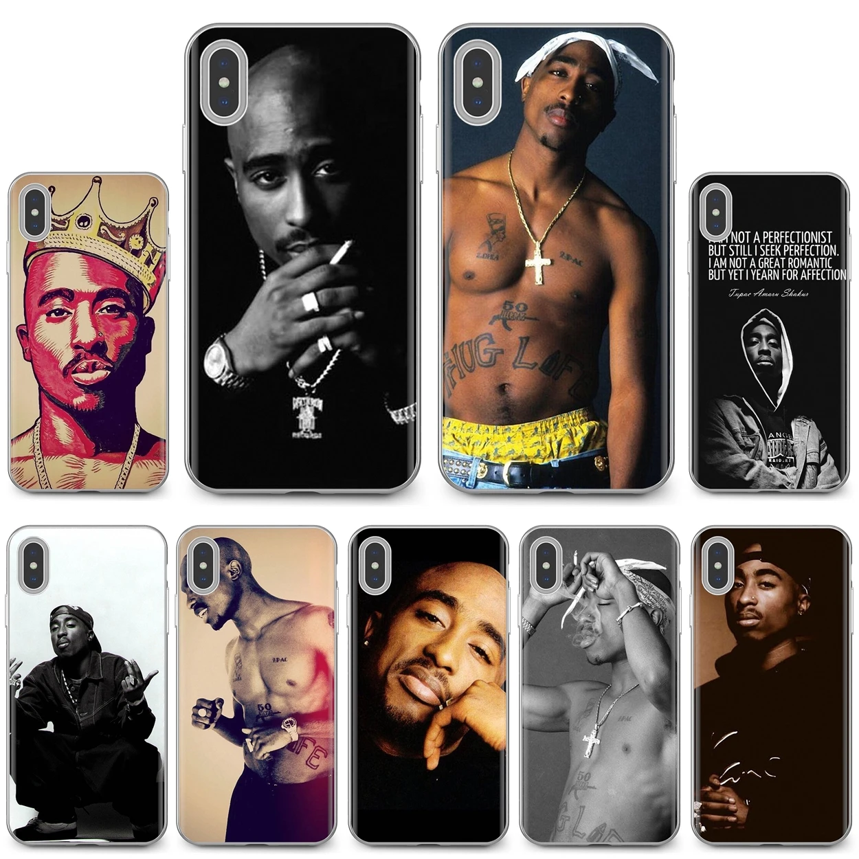 Фото Tupac Shakur 2 Pac Legend хип хоп звезда для Motorola Moto G G2 G3 X4 E4 E5 G5 G6 Z Z2 Z3 C Play Plus силиконовый