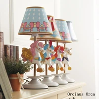 cartoon color unicorn table lamp girl bedroom childrens room lamp cute creative pony led decorative table lamp