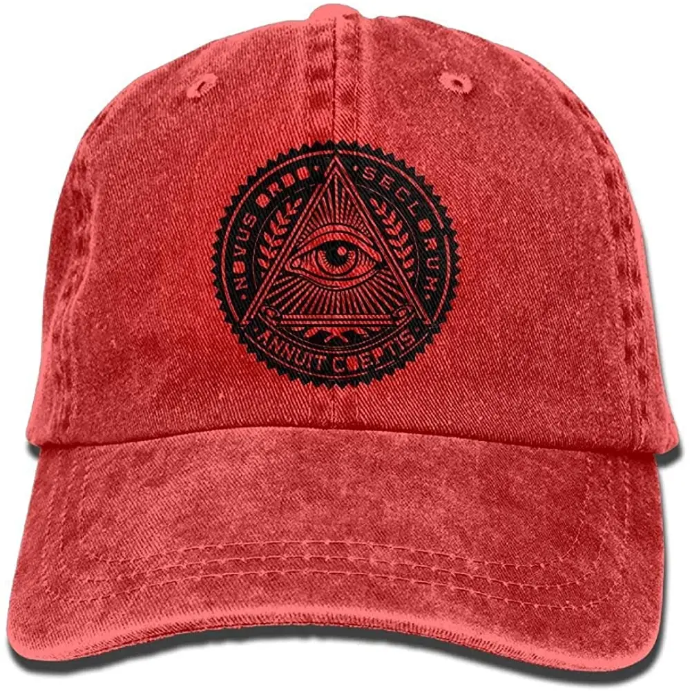 

bowlife Novus Ordo Seclorum Logo Unisex Denim Baseball Cap Adjustable Snapback Hats