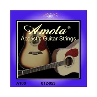 amola 010 011 012 wood acoustic guitar strings stainless steel wire copper alloy winding 6 strings accessories parts
