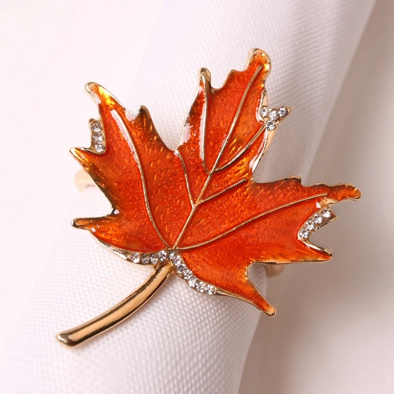 12PCS/Halloween Thankings Giving Maple Leaf Napkin Ring Table Decoration Used for Party Wedding Occasion | Дом и сад