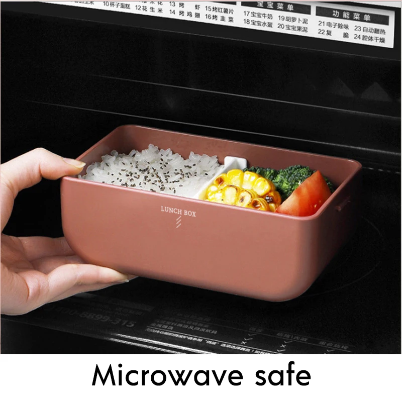 

Microwave Lunch Boxes Leakproof Food Container Compartments Portable Bento Box Tableware