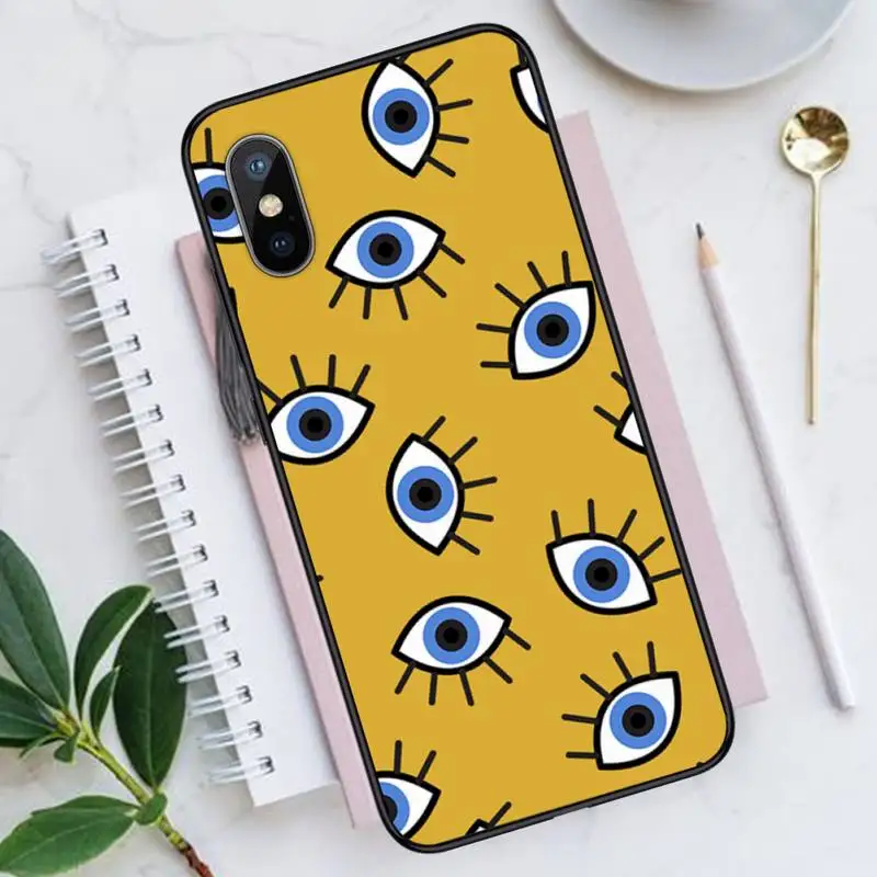 

Evil eye aesthetics Phone Case for iPhone 11 12 pro XS MAX 8 7 6 6S Plus X 5S SE 2020 XR Luxury brand shell funda coque
