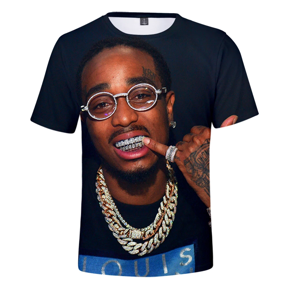 Футболка Migos в стиле хип-хоп для мужчин и женщин модная тенниска с коротким