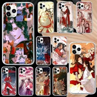 tian guan ci fu chinese anime phone case transparent soft for iphone 12 11 13 7 8 6 s plus x xs xr pro max mini