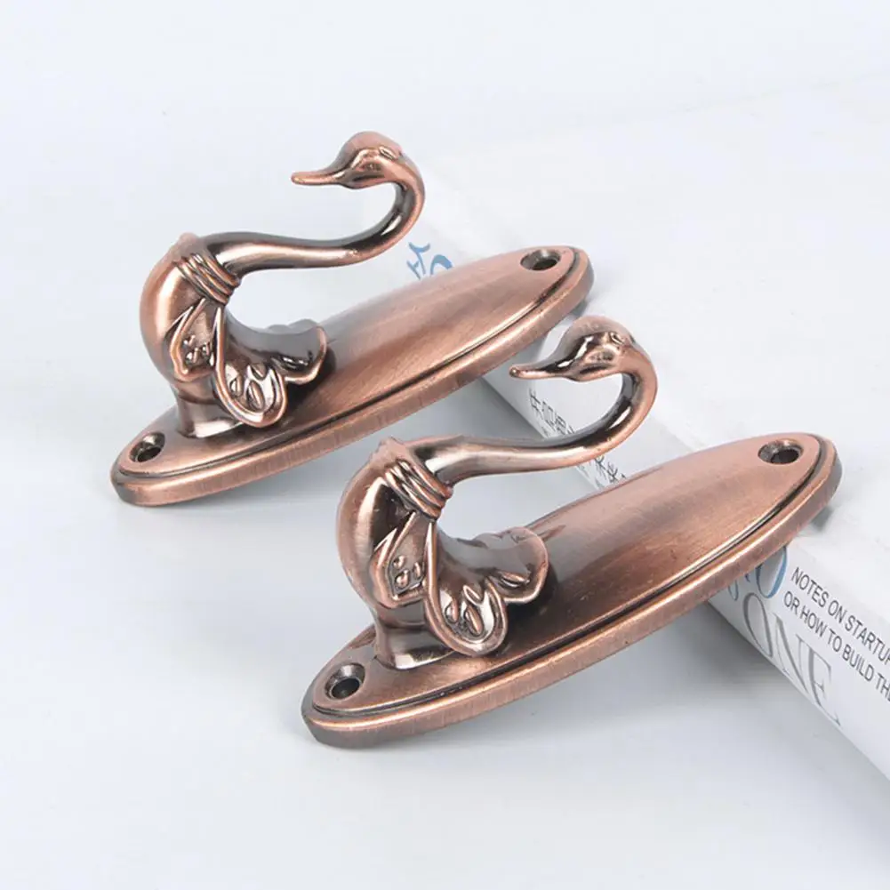 

1Pair Metal Swan Curtain Hook Holdback Wall Tie Back Hooks Hanger Holder