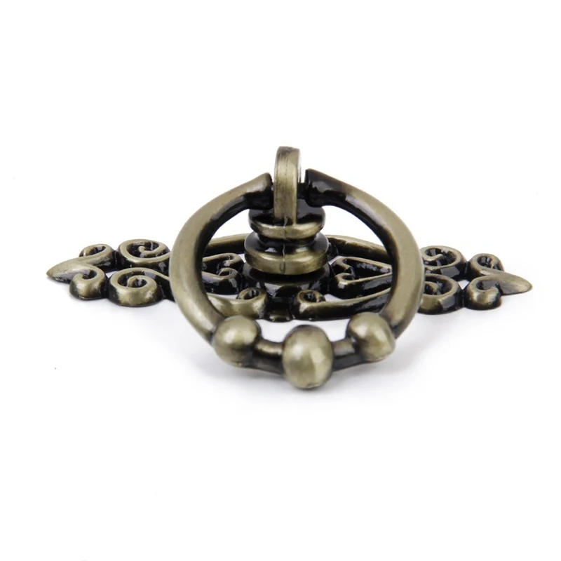 

Hand grip Handles Chinese Retro Style Single Hole Pulling Furniture Hardware Vintage Ring