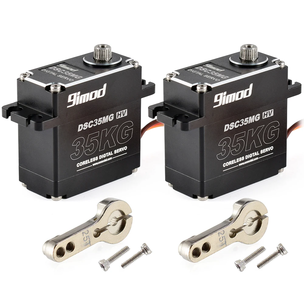 9imod-Servo impermeable DSC35MG, caja de aluminio de 120 grados, engranaje de Metal Digital HV, sin n&uacute;cleo, para coche, cami&oacute;n, barco-2