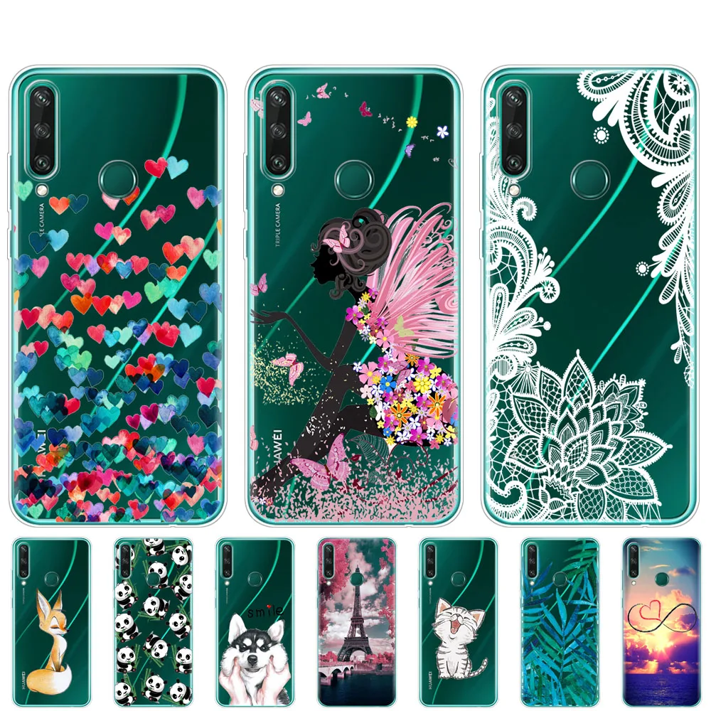 Чехол для Huawei Y6P 6 3 дюйма мягкий силиконовый чехол из ТПУ телефона y6p 2020 блестящий ударопрочный