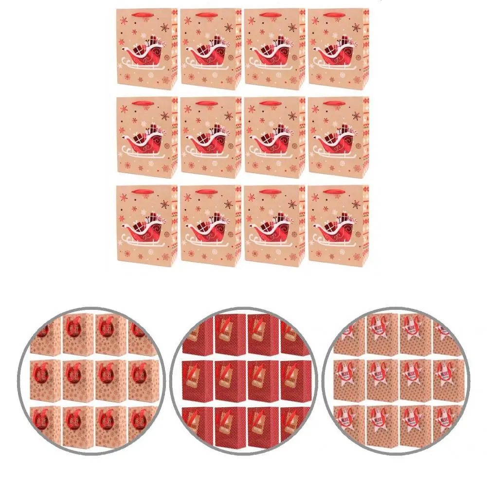 

High Quality Candy Pouch Eye-catching Portable Creative Christmas Snowflake Candy Pouch Sweet Pouch Gift Pouch 12Pcs/Set