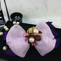 hairpin purple gauze butterfly hair clip soft spring
