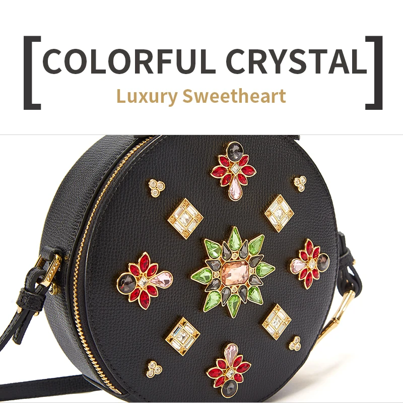 MS. MM Алмазная круглая сумка из натуральной кожи роскошные сумки женские