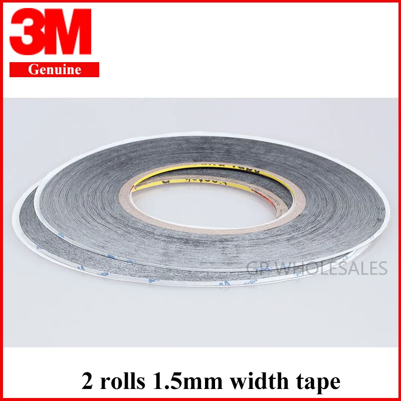 

2 Rolls 1.5mm * 50 Meters 3M 9448 Black Double Sided Adhesive Tape for HTC Ipad Cellphone LCD Dispaly Touch Panel Housing Repair