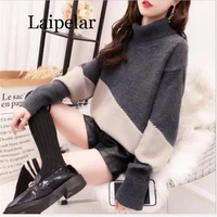 autumn release khaki womens cardigan turtleneck large knit sweater womens sweater korean cashmere sweater grey winter