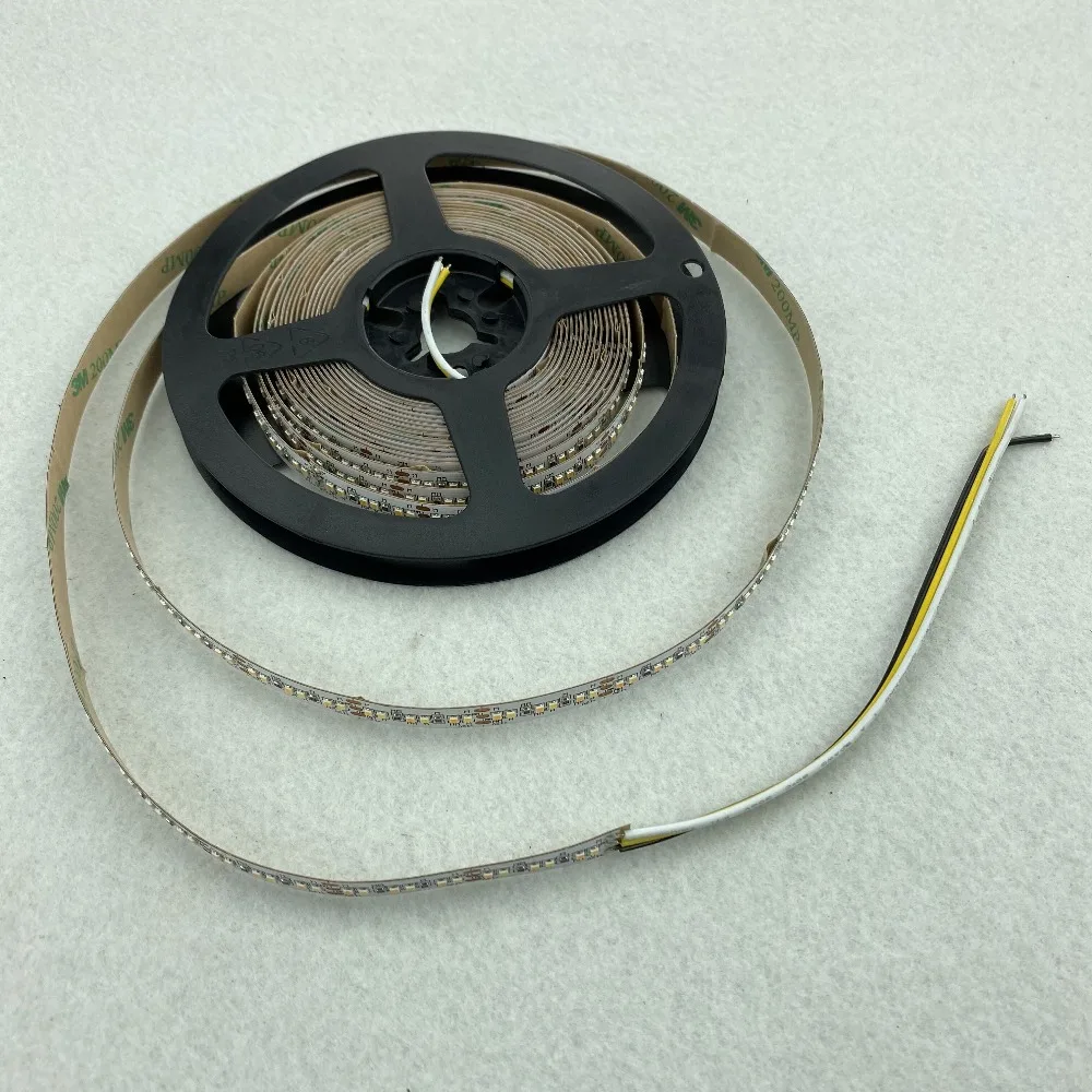 2216 SMD 240 светодиодов/м 12 В/24 В светодиодный двойной цвет CCT Регулируемая Гибкая полоса; 5 м длиной; 120 Вт; белая печатная плата; не водонепроницаемый; IP33