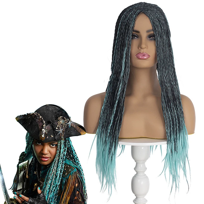 

Descendants 2 Uma Cosplay Wig Braided Synthetic Hair Costume Role Play Wigs for Women