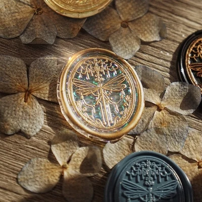

The dragonfly pattern head Special-shaped Wax Seal StampFire Lacquer Seal Head Wedding Greeting Card Wax Seal