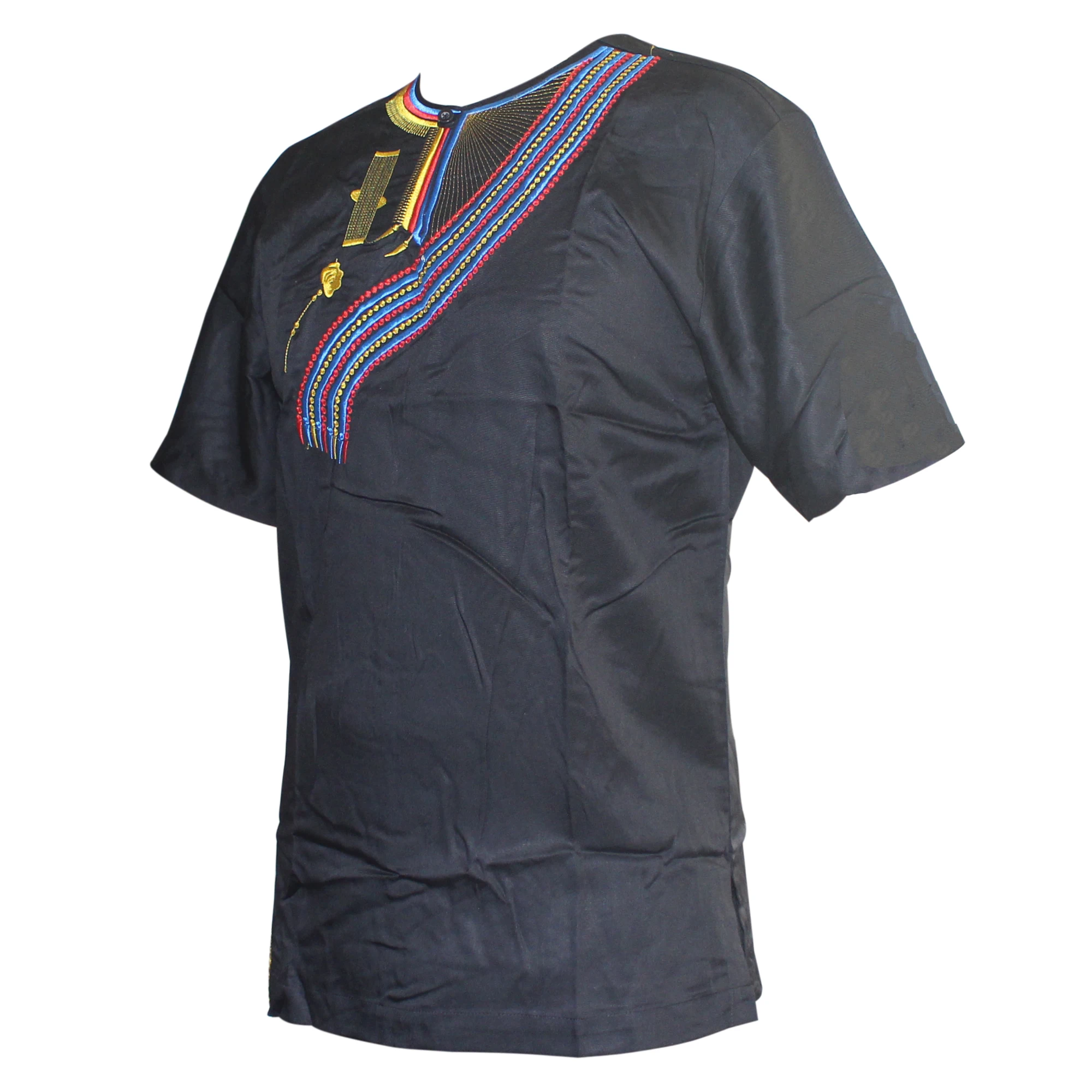 

New Style Men t-shirt camisas hombre African Embroidery Ethnic Awesome ColoTshirtrs Traditional Mali Vint lehenga