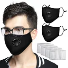 Многоразовая маска для лица, моющаяся маска для лица с дыхательным клапаном и фильтром из активированного угля, # M2