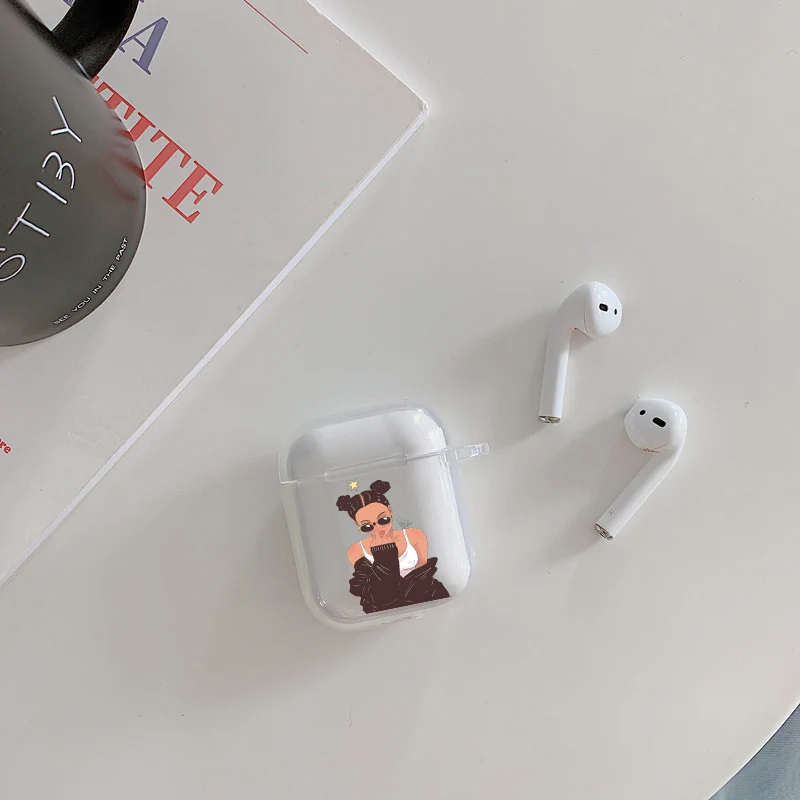 Goddess VOGUE Art Princess Girls Female boss coffee Case for Airpods Cases For pro Clear Cute Soft | Электроника