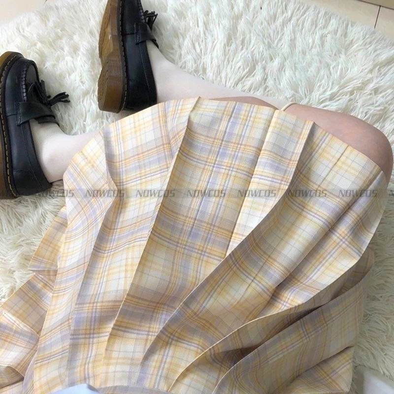 

[Floating Moonshine] Girl's Summer Short/Long High Waist Pleated Skirts Plaid Skirts Women Dress For JK School Uniform Students