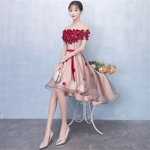 Bridesmaid dress sexy toast dress bride evening dress female 2020 new Off Shoulder short high-quality cheongsam robe chinoise Bridesmaid dress sexy toast dress bride evening dress female 2020 new Off Shoulder short high-quality cheongsam robe chinoise