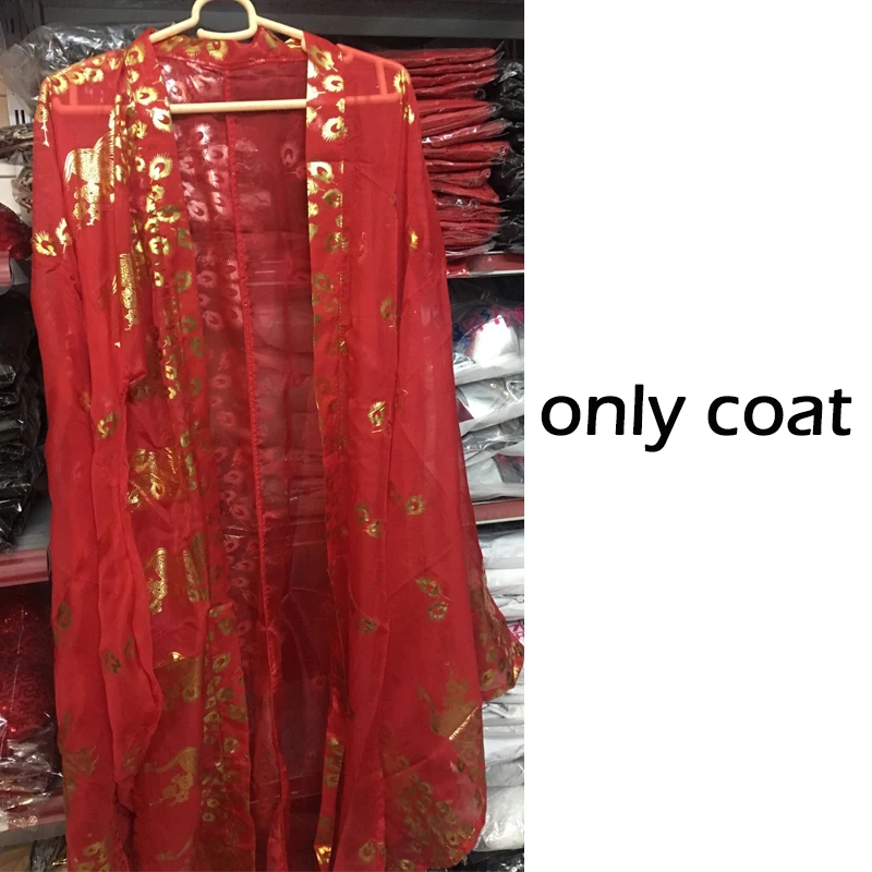 Only the coat Ханьфу китайское платье Стильное женское/женское Красное элегантное Hanfu Китайская древняя и традиционная одежда народные танцевальные костюмы DQL350 - Цвет: Only the coat