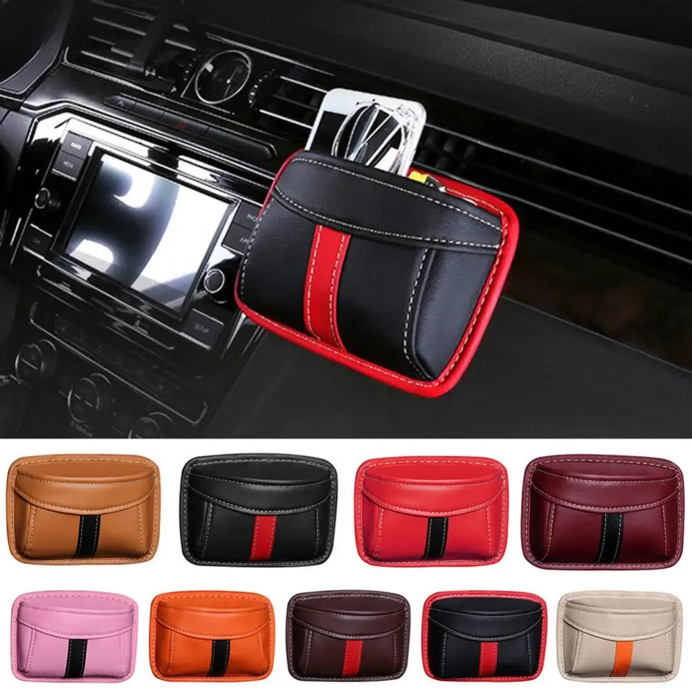 

Multifunctional Faux Leather Auto Car Interior Phone Glasses Holder Storage Bag