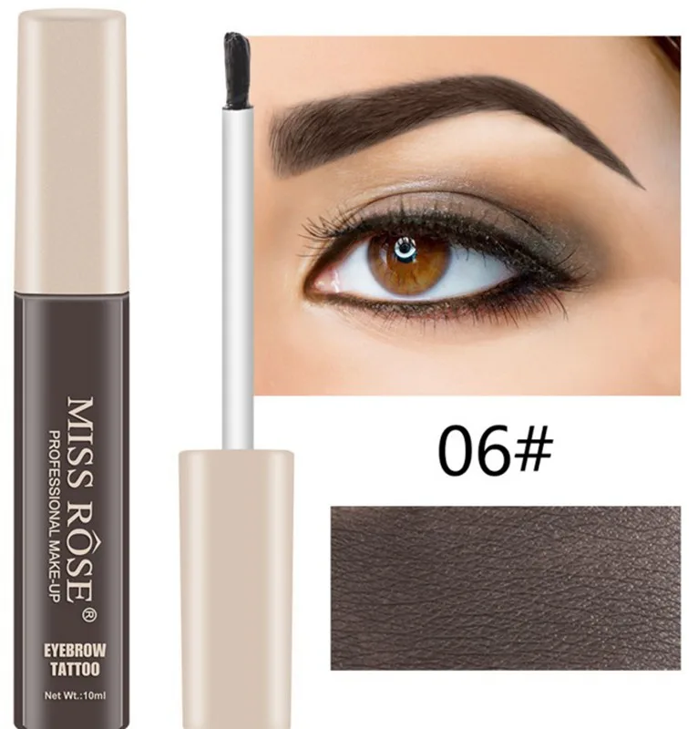 Miss Rose Lasting Eye Набор для перманенного макияжа бровей оттенок водонепроницаемый карандаш для бровей Гель 10 цветов коричневый черный карандаш для глаз макияж