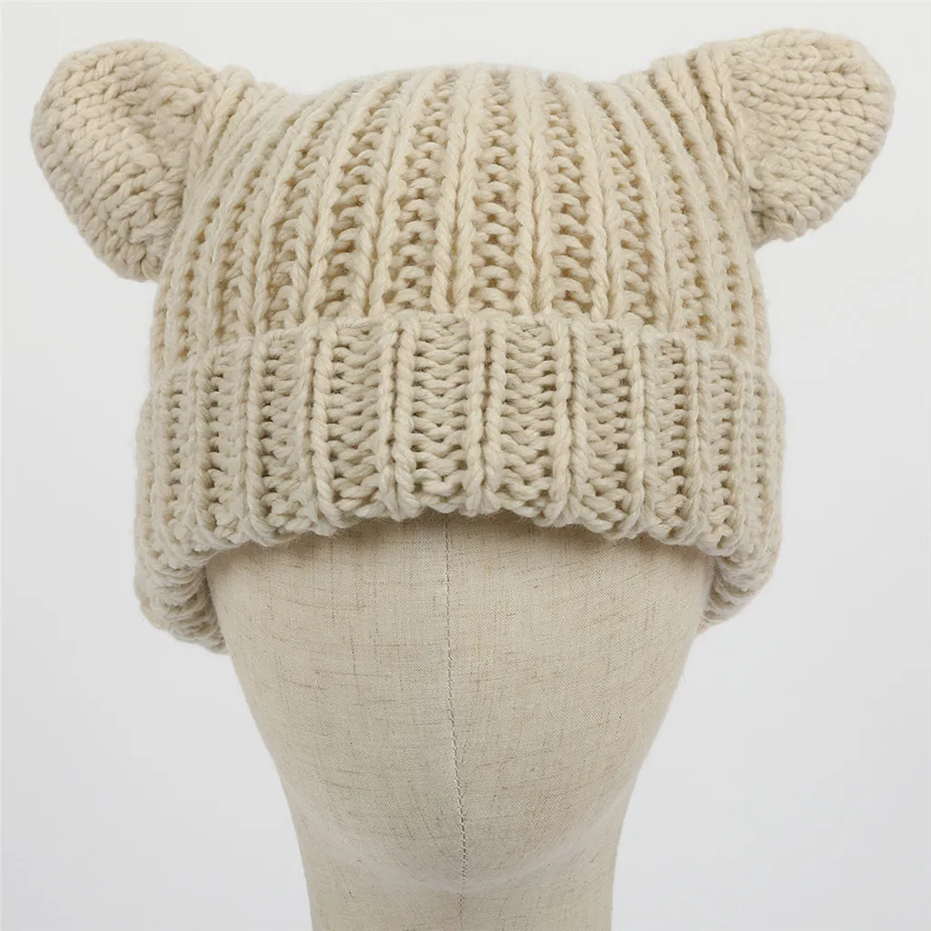 Облегающие шапки зимняя шапка Женский однотонный флисовый головной убор с