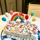 Топперы для торта с радужным облаком топперы для торта на день рождения флажки для кексов в форме пасхального яйца для малышей Радужный Единорог праздничные принадлежности